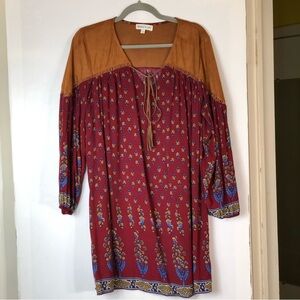Tassels‎ N Lace Boho Gypsy Floral Western Style Long Sleeve Dress